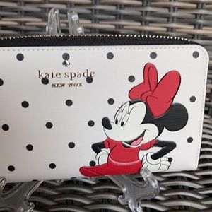 disney x kate spade new york other minnie mouse large continental wallet